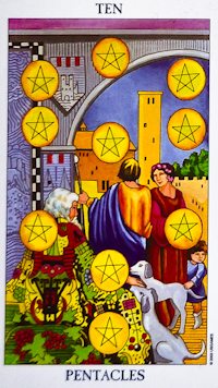 ten pentacles
